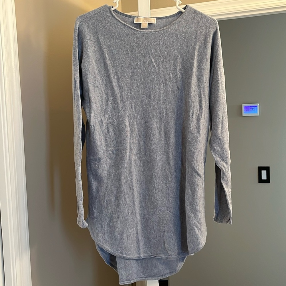 Michael Kors Tunic Lightweight Sweater Size Small Baby Blue